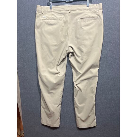 Puma Golf Pants Casual Chino Flat Front Beige Khaki Mens Size 40x32 - Picture 3 of 10